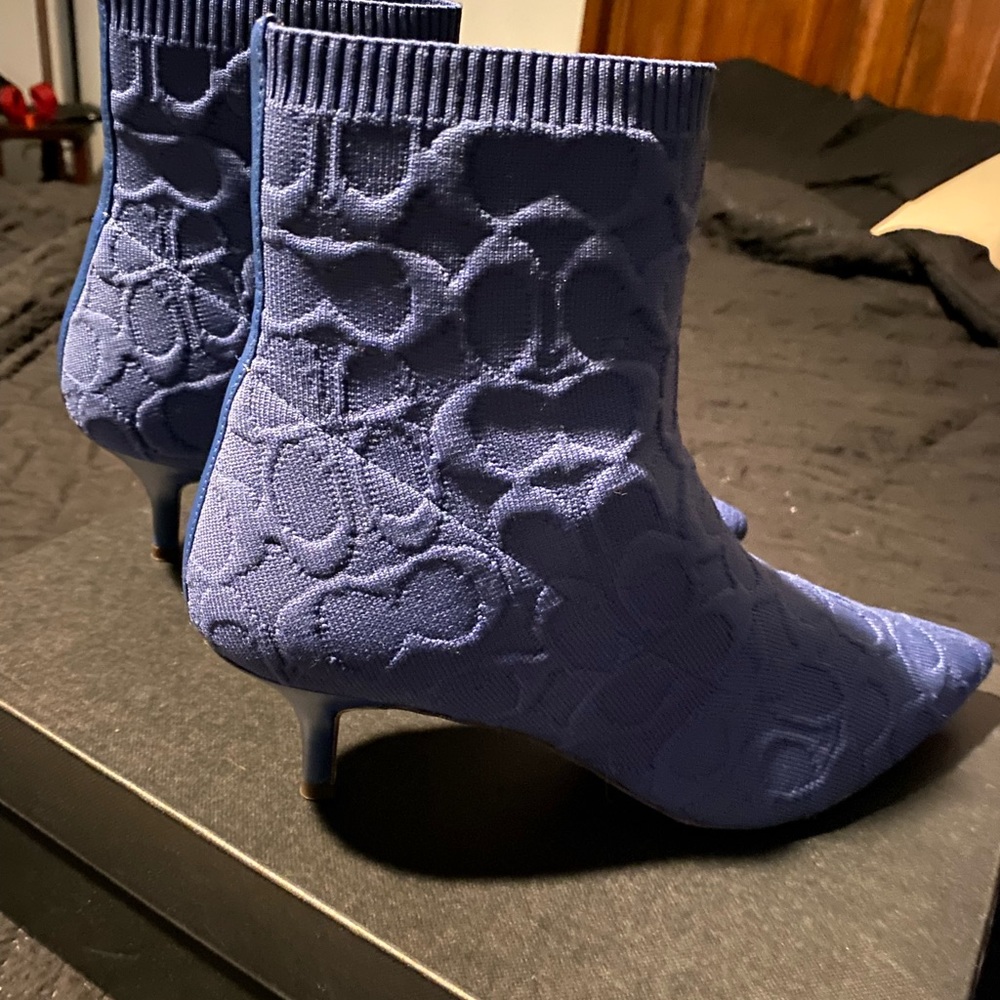 Coach Jade Knit Signature Ankle Boots